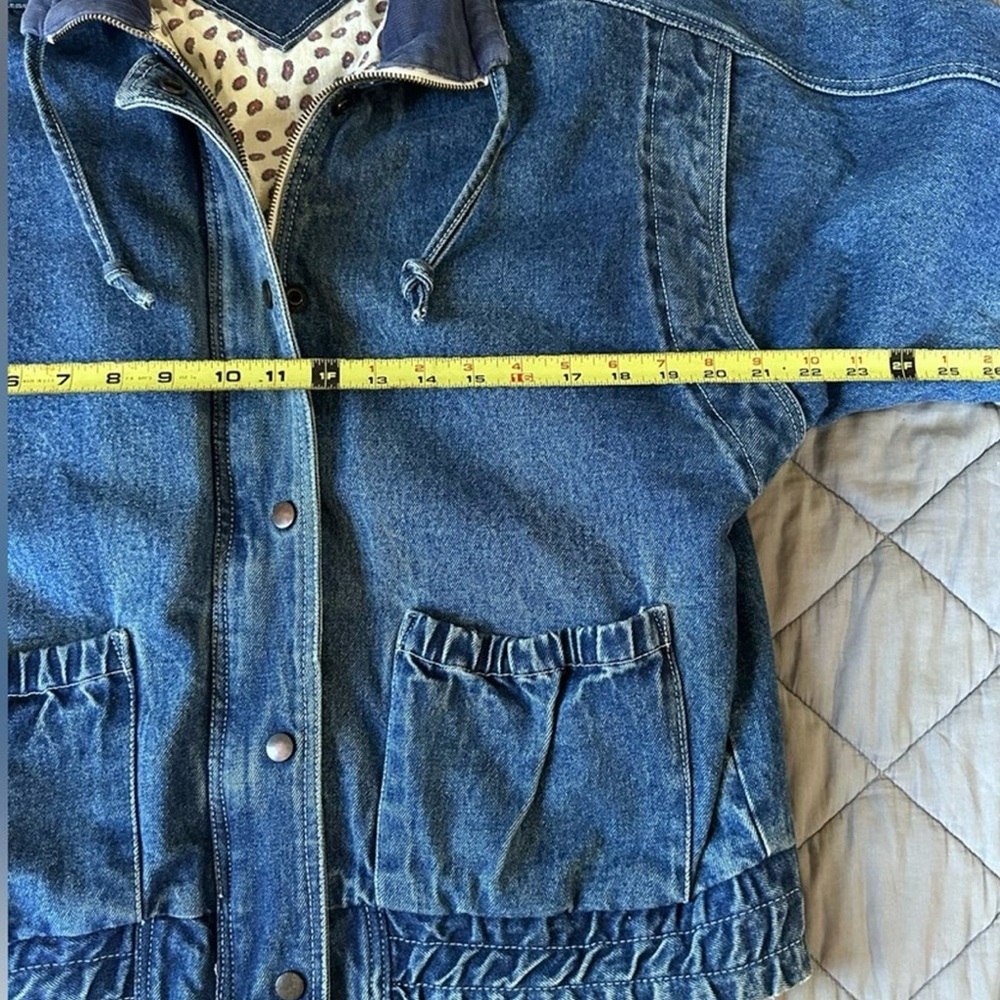 sergio valente • vintage denim jacket quilted jean barn coat 80s 90s y2k - Picture 3 of 11